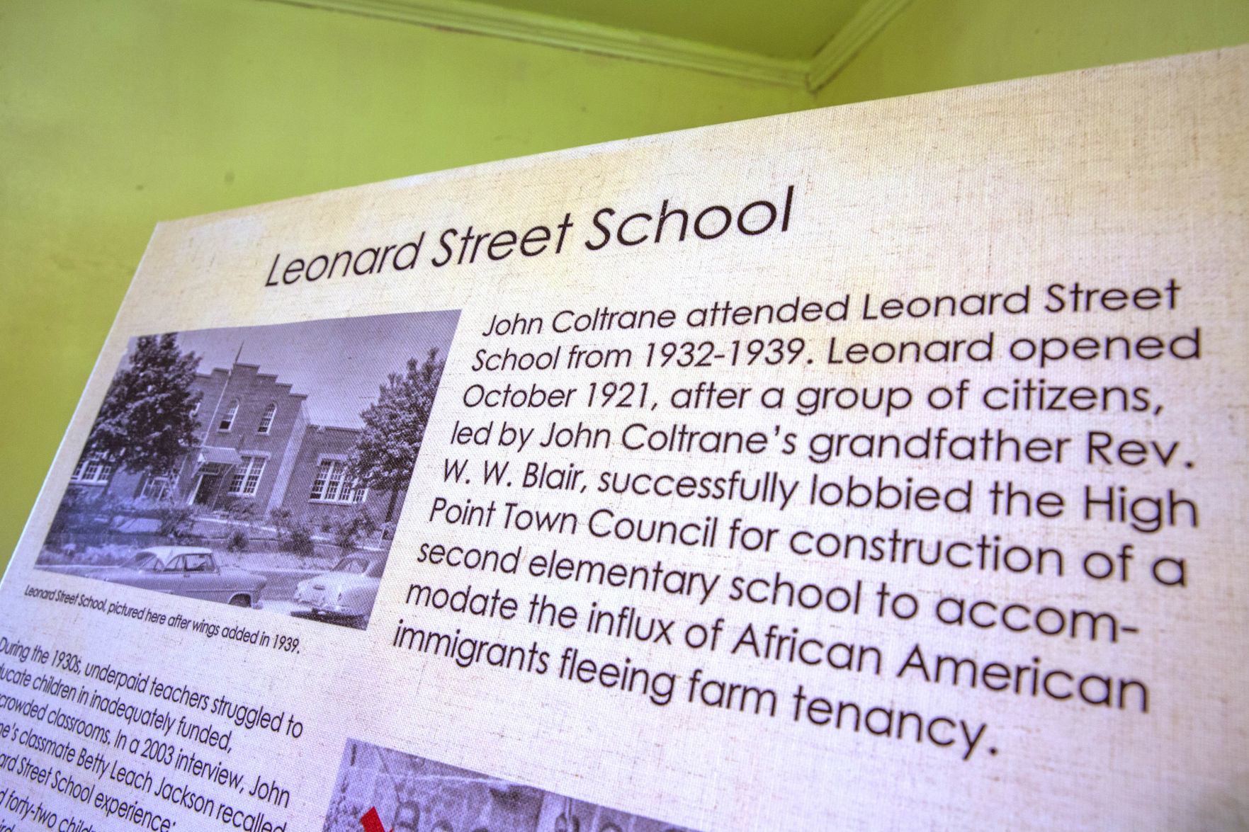 John Coltrane marker dedication in High Point